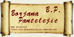 Borjana Pantelejić vizit kartica